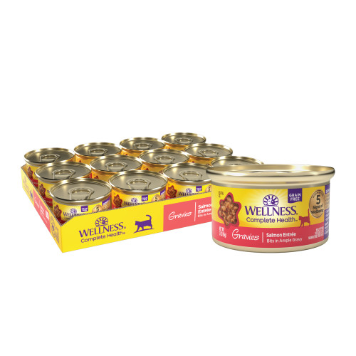 Wellness Complete Health Gravies Salmon Entree Front packaging