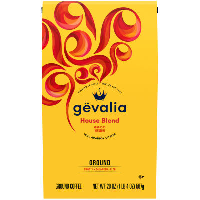 Gevalia House Blend Medium Roast 100% Arabica Ground Coffee, for a Keto and Low Carb Lifestyle, 20 oz Bag
