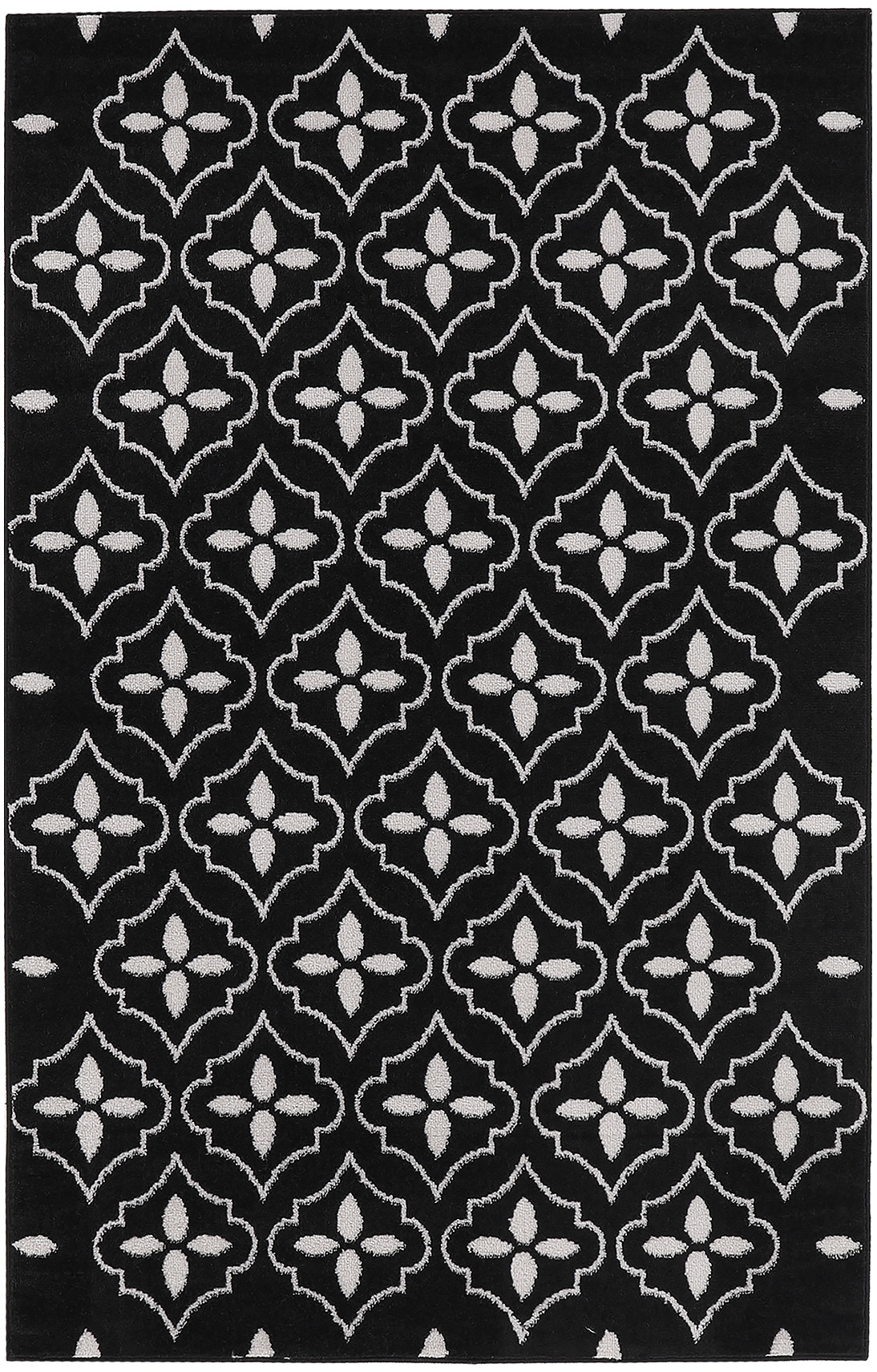 Nourison Nourison Essentials 4' x 6' Black Ivory Modern Rug