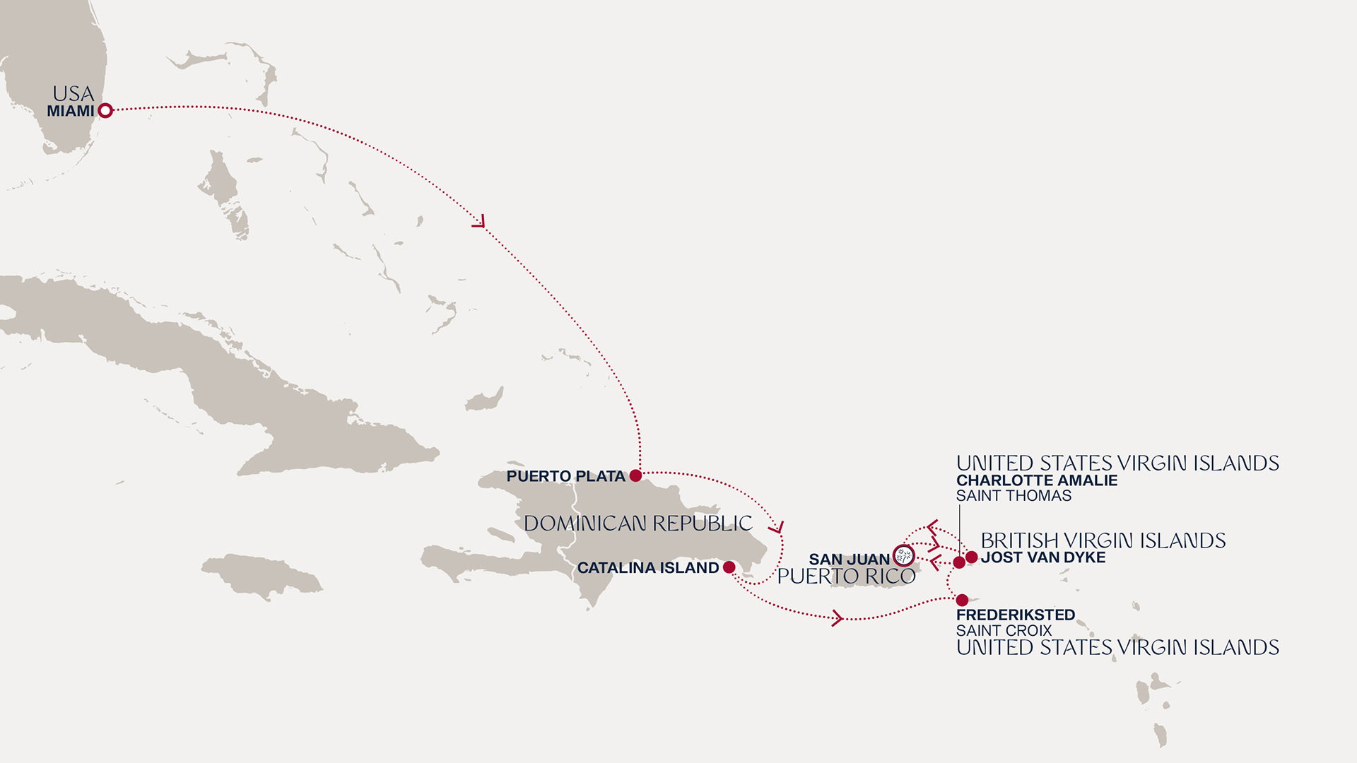 Itinerary map