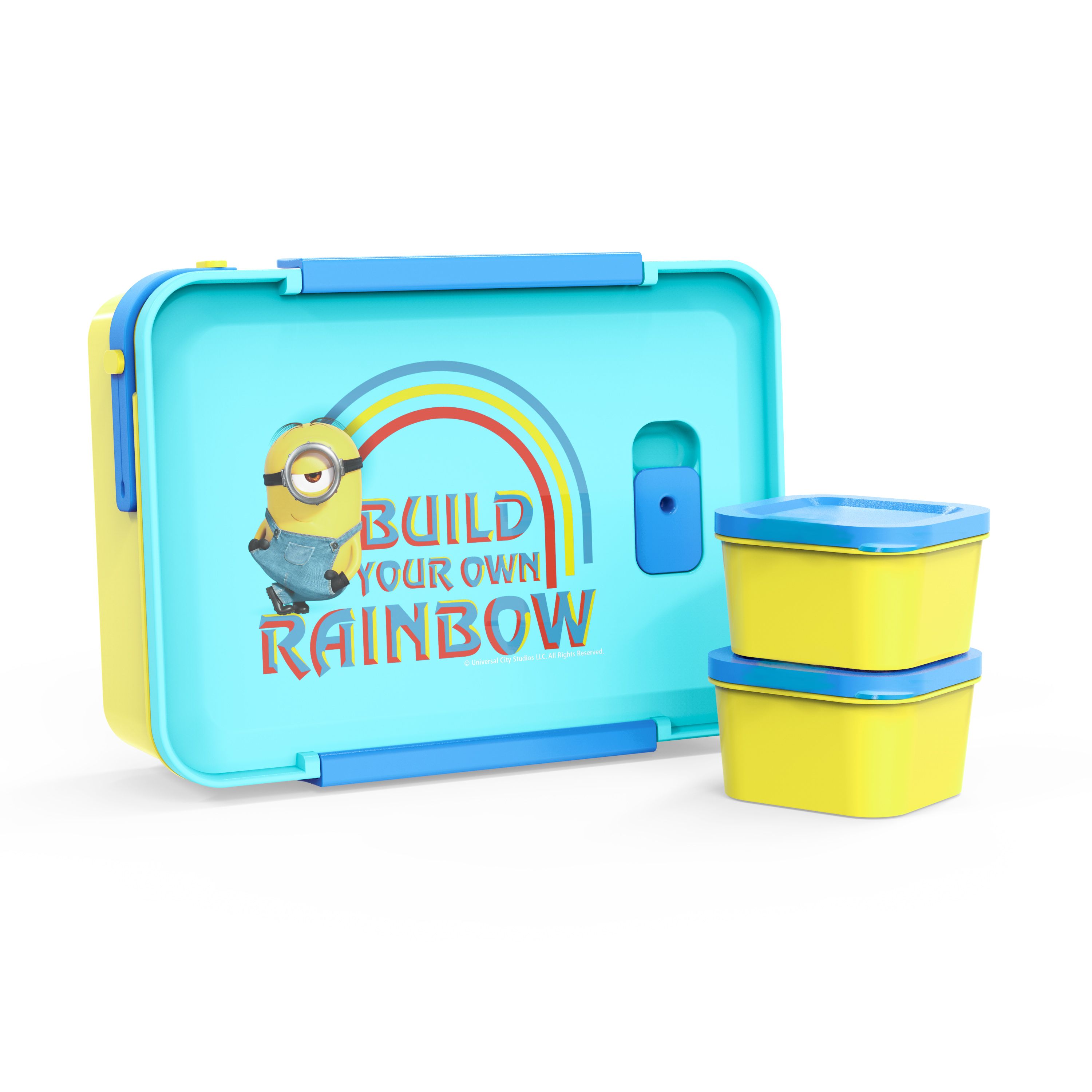 Minions 2 Movie Reusable Divided Bento Box, Stuart the Minion, 3-piece set slideshow image 2 Minions 2 Movie Reusable Divided Bento Box, Stuart the Minion, 3-piece set slideshow image 2