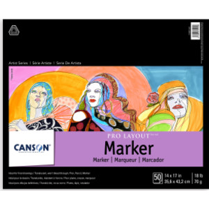 Artist Series Pro Layout Marker Pad, Foldover Binding, 50 Sheet, 14X17 inch, 1 Count