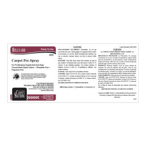 Label RTU 965 Carpet Pre-Spray