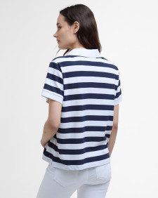 Ashbourne Striped Polo Shirt Navy Stripe