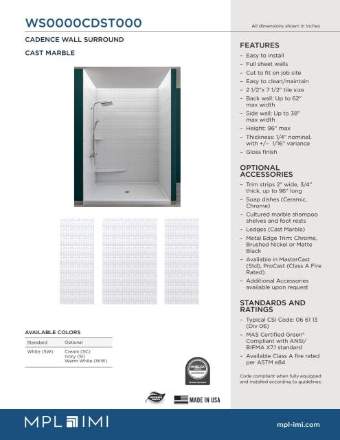 Technical Drawing — Mpl Imi Ws0000cdst000 Techdata