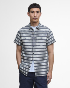 Joshua Striped Short-Sleeved Shirt Classic Navy