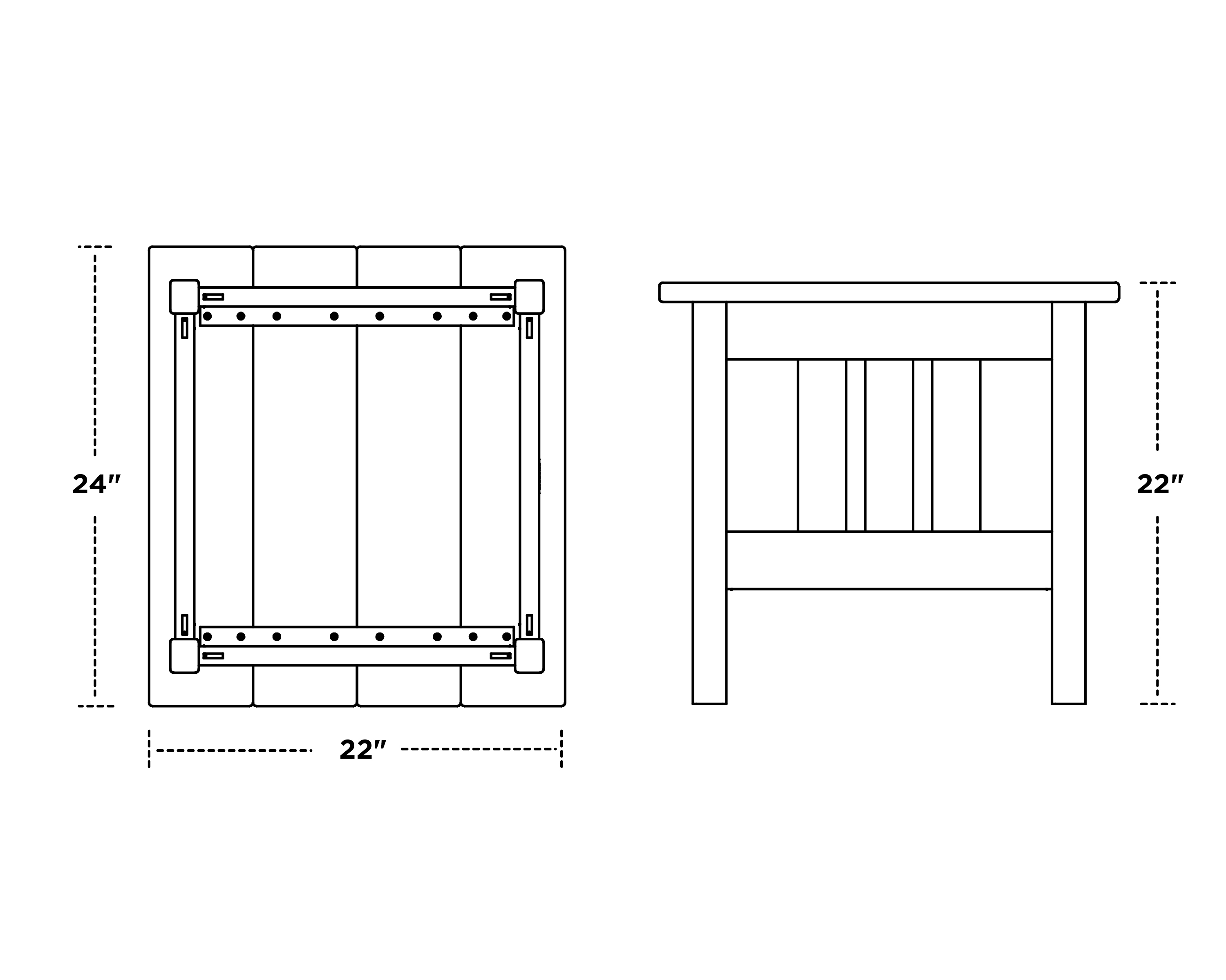 POLYWOOD® Mission 22" x 24" End Table MS2224 POLYWOOD® Official Store