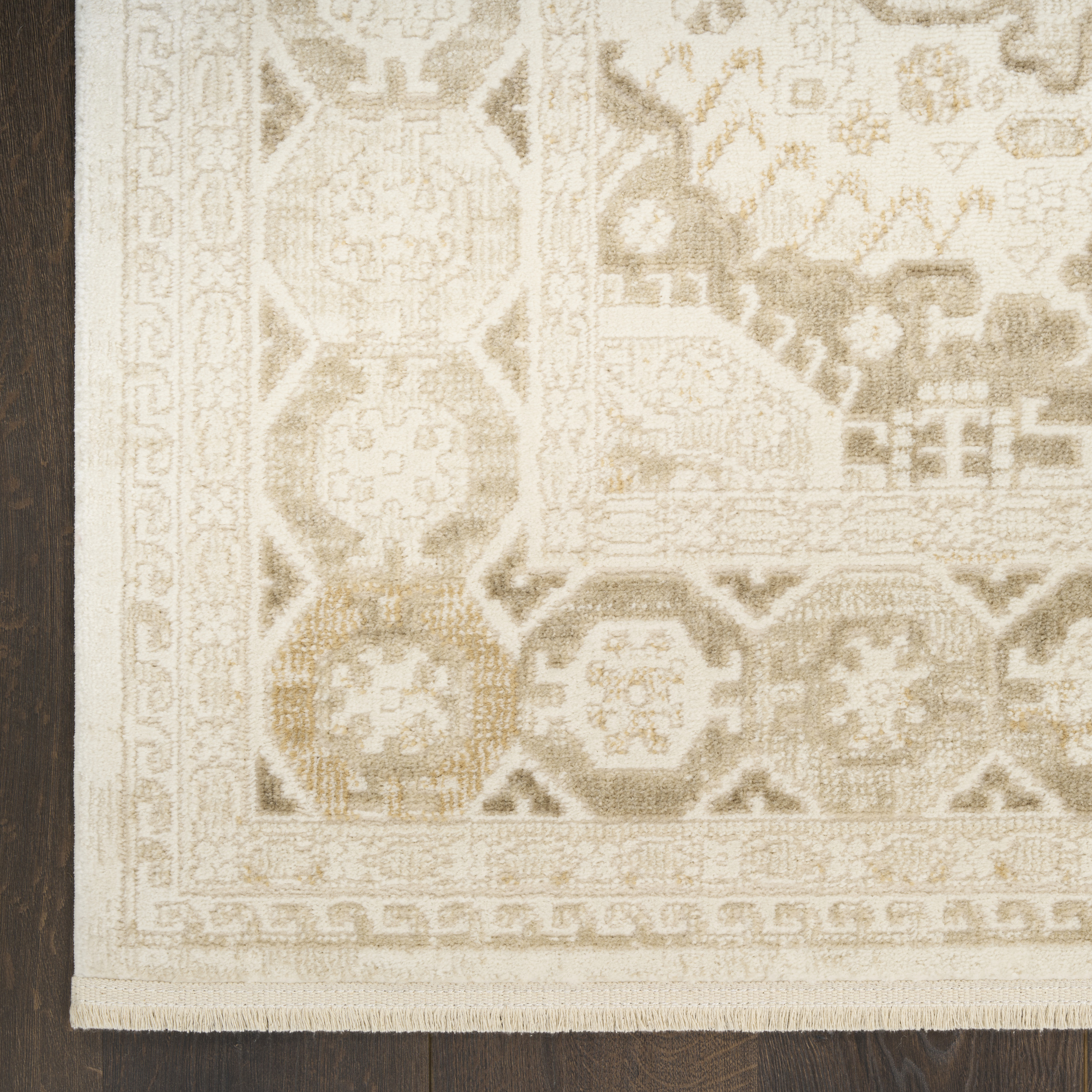 Nourison Pardis 7'10" x 9'10" Ivory Beige Vintage Indoor Rug