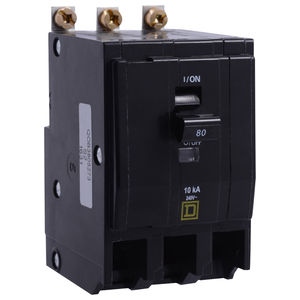 Mini CB, QO, 80 A, 3-Pole, 120/240 V, 10 kA, Bolt on