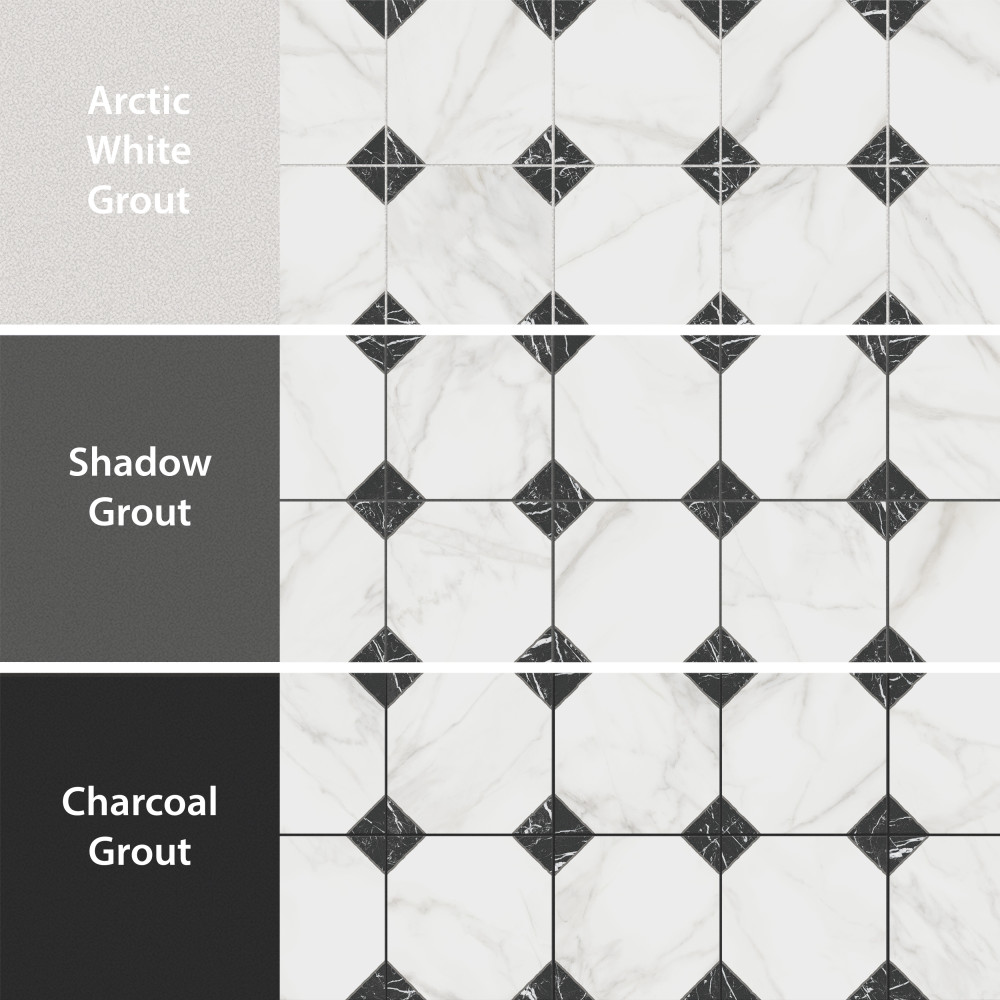 Merzoni Yard Marquina 13 in. x 13 in. Porcelain Floor and Wall Tile