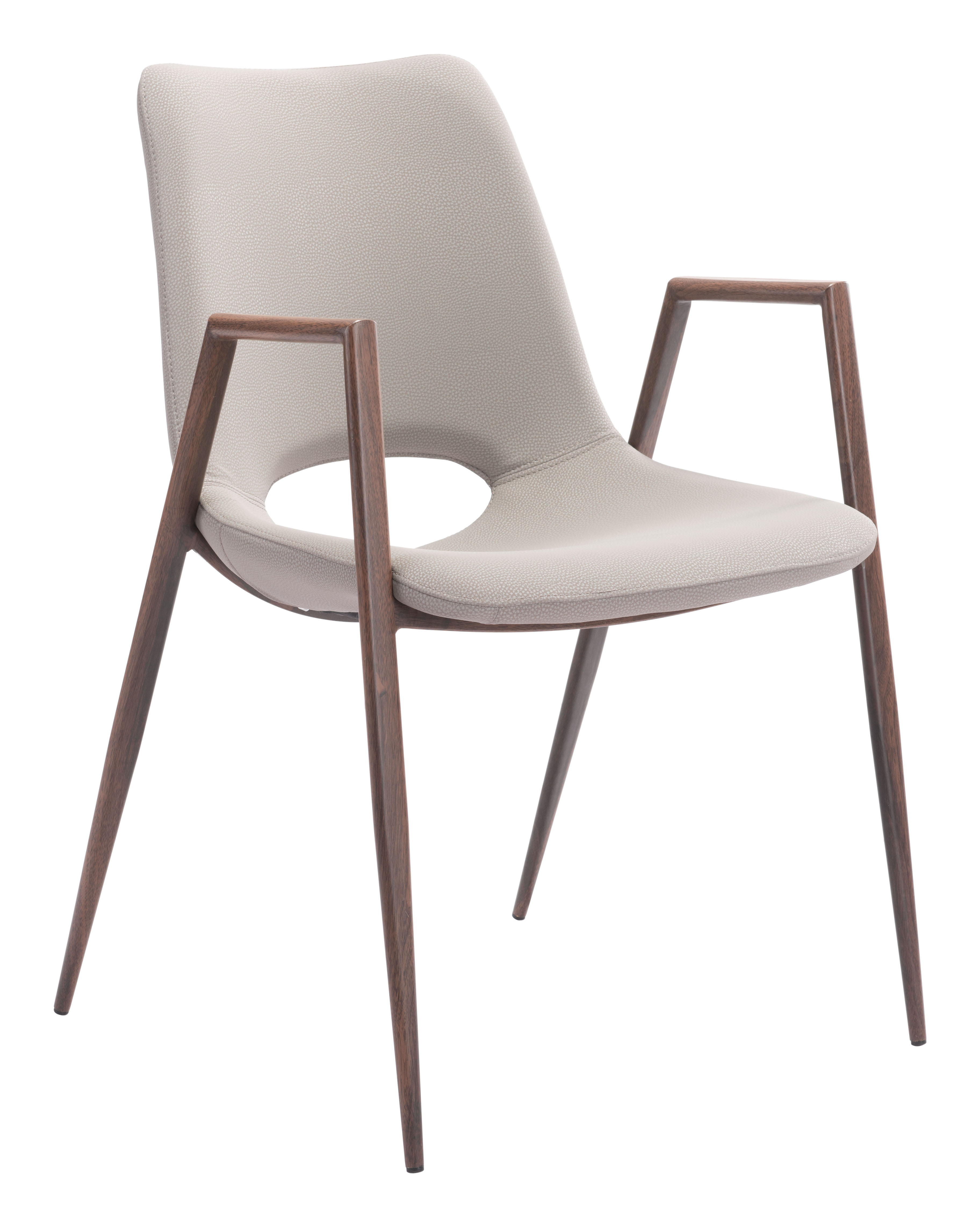 Desi Dining Chair (Set of 2) Beige & Walnut product image