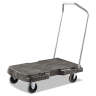 Rubbermaid Commercial, Triple Trolley with User Friendly Angled Handle, Utility Cart, Black