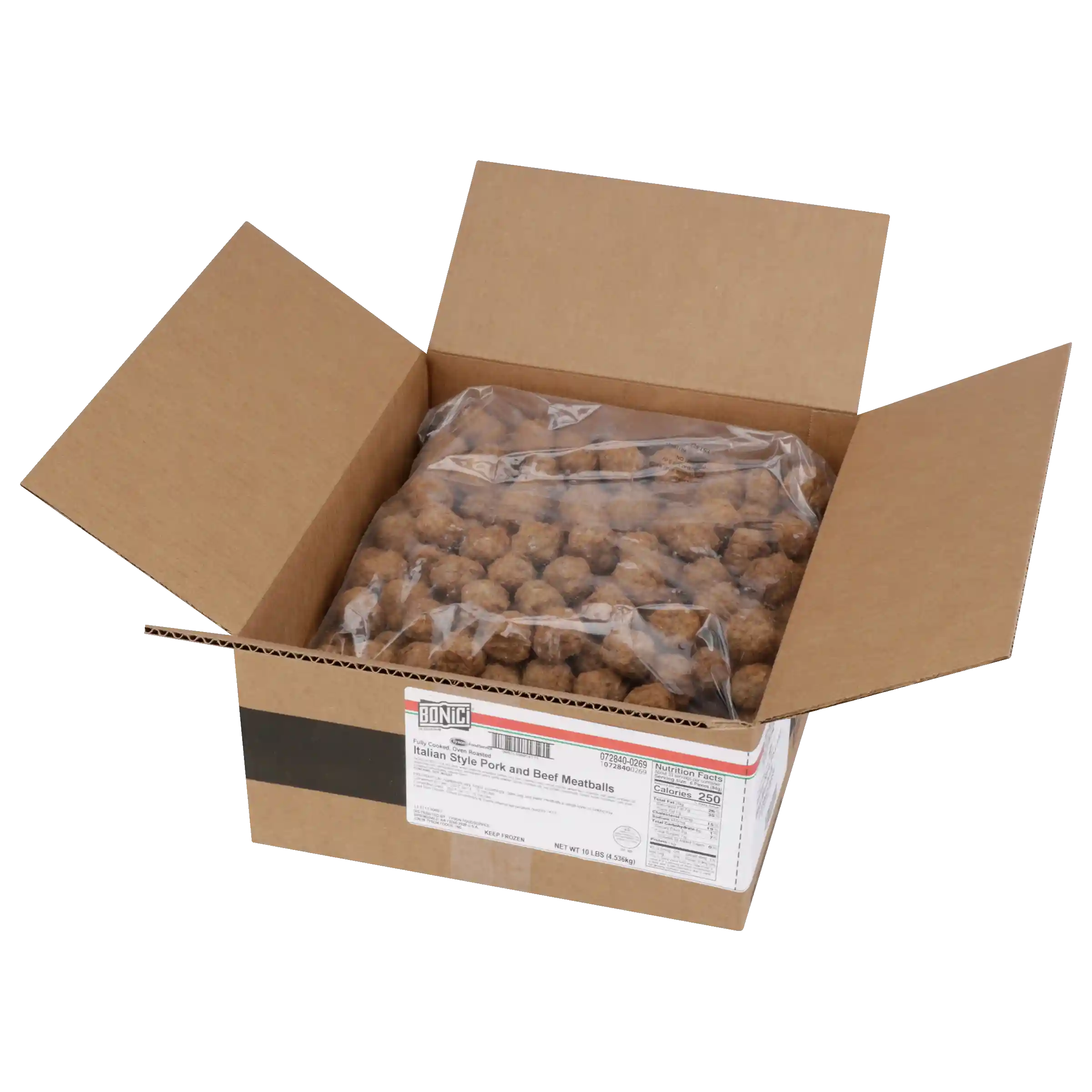 Bonici® Fully Cooked Oven Roasted Italian Style Pork and Beef Meatballs, .5 oz_image_4
