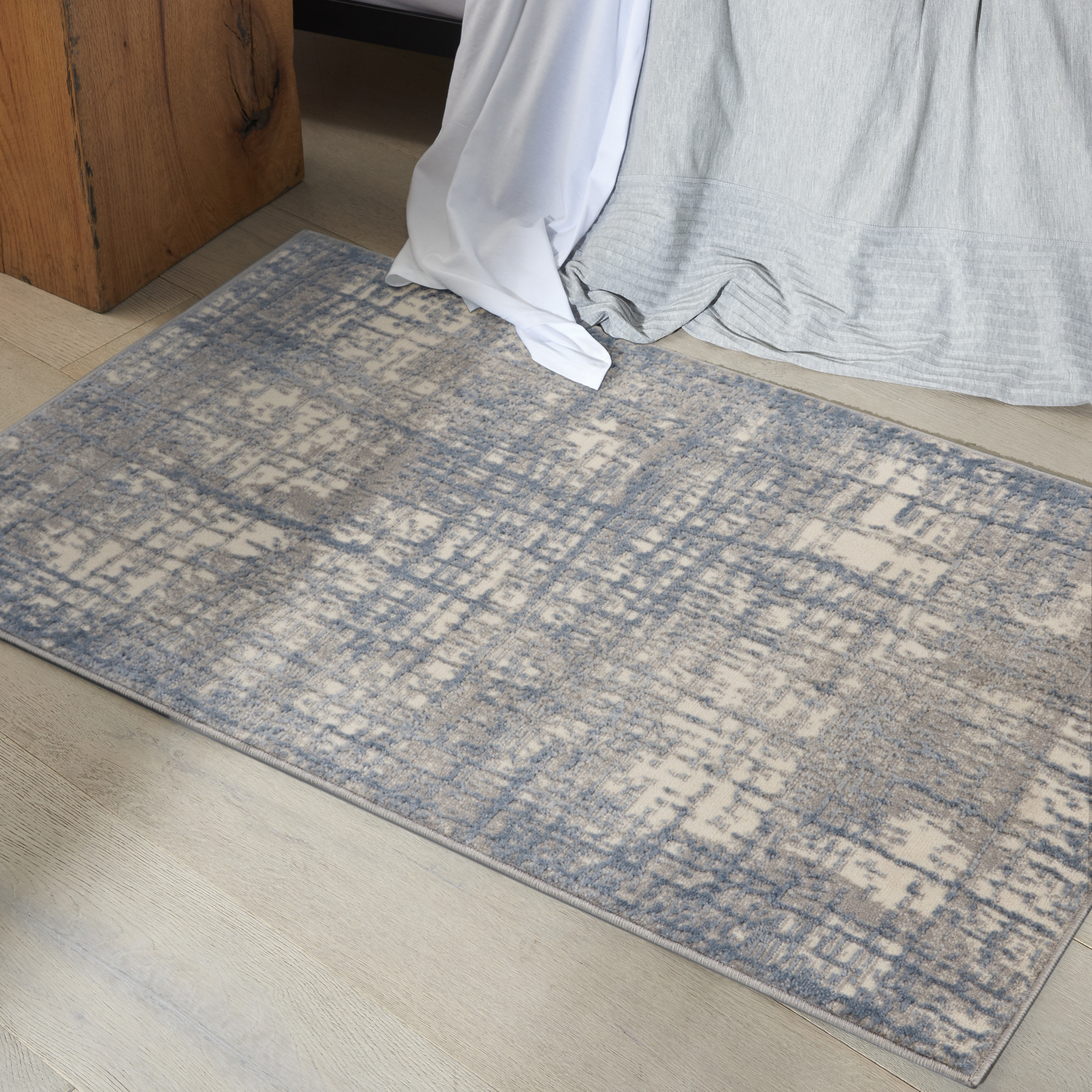 Calvin Klein CK950 Rush 2'2" x 3'9" Ivory Blue Modern Indoor Rug
