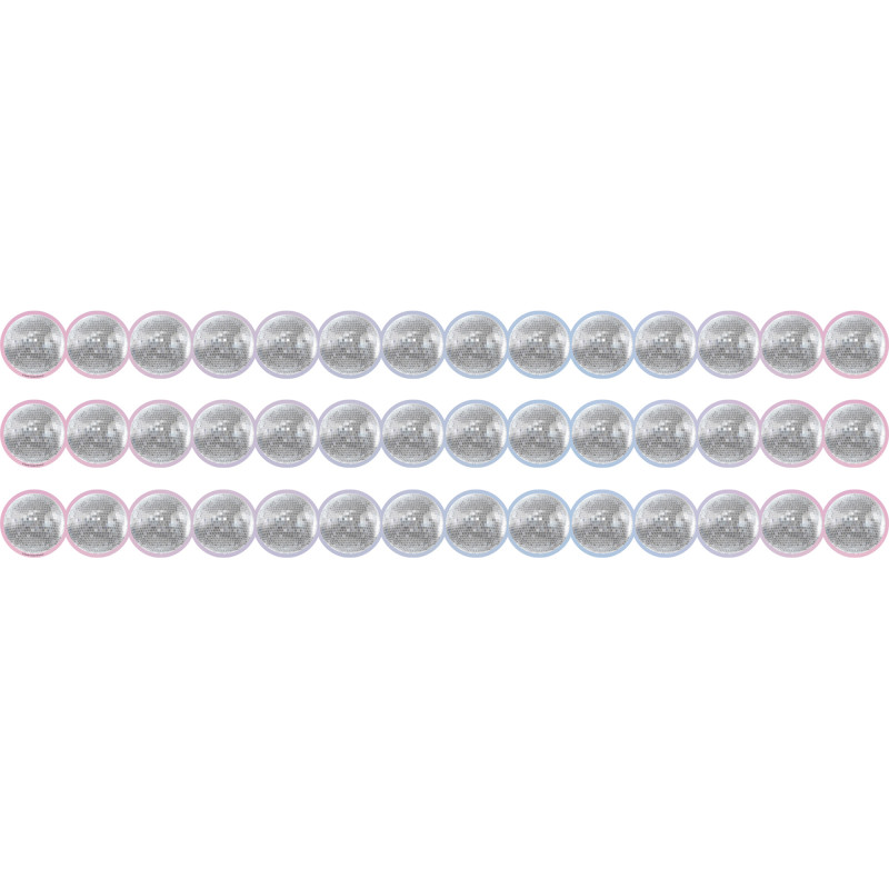 Disco Balls Die-Cut Border Trim, 35 Feet Per Pack, 3 Packs