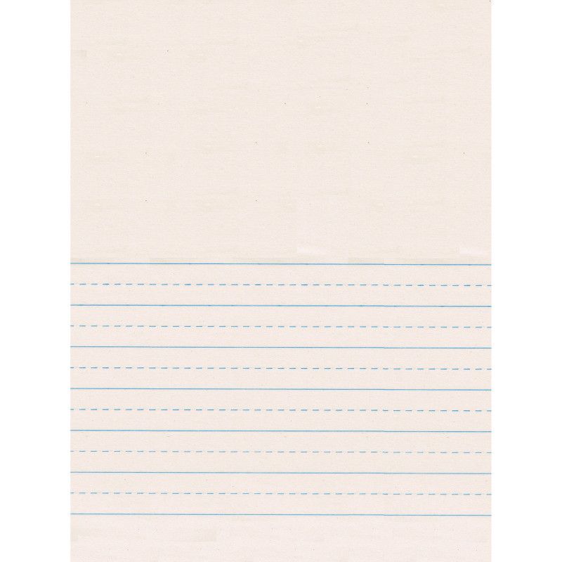 Newsprint Handwriting Paper, Picture Story, 7/8" x 7/16" Ruled Short, 9" x 12", 500 Sheets
