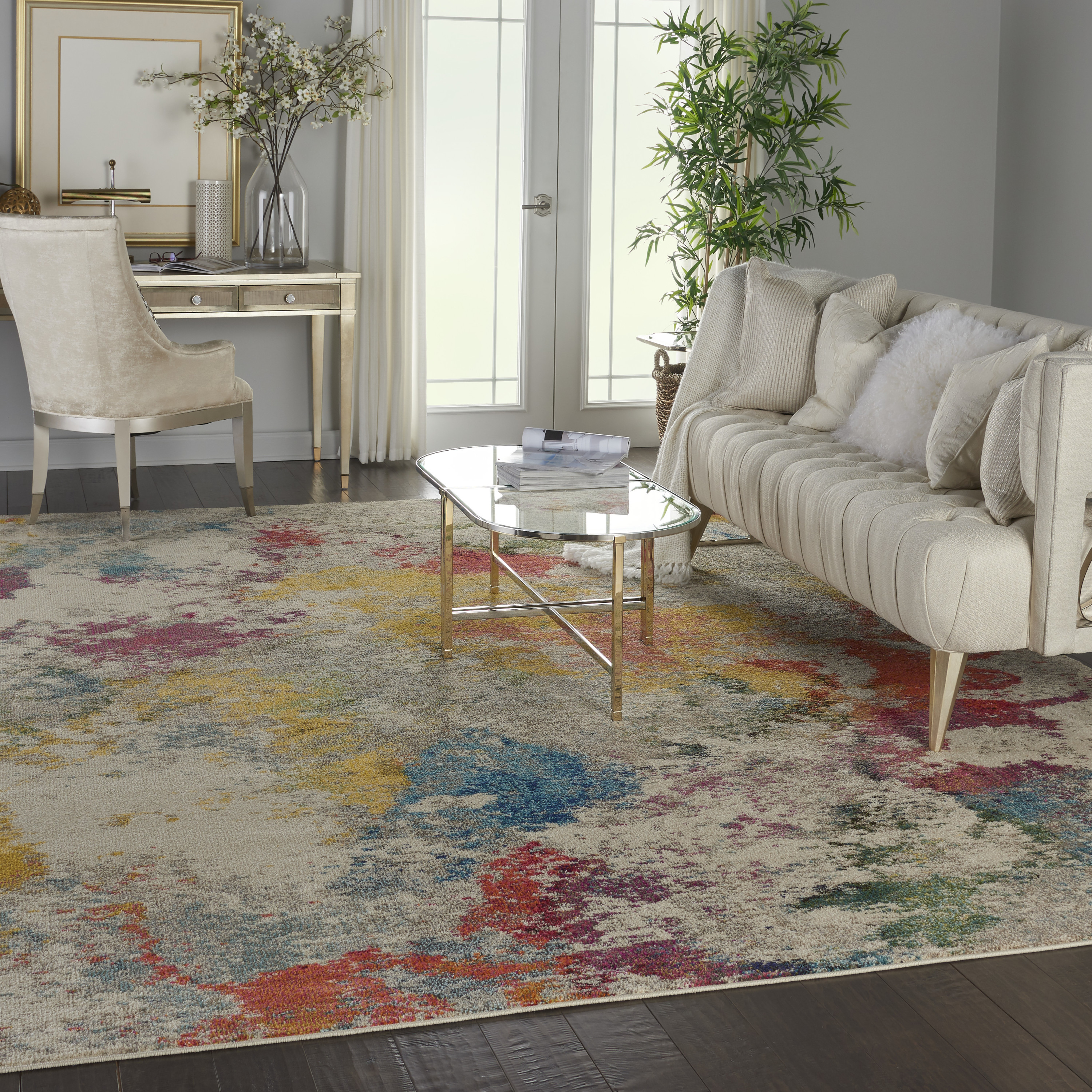 Nourison Celestial 10' x 14' Ivory Multicolor Modern & Contemporary Indoor Rug