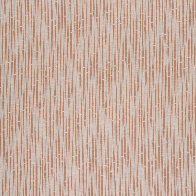 Textured beige wallpaper with narrow terracotta vertical dashes â€” repeating staggered short bars running continuously â€” shown as a flat, evenly lit close-up of a seamless interior wall pattern.