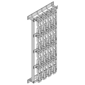B-Line (Eaton) SB7200304BFB Wall/Rack Mounted Cross-Connect Frame, 3 ...