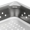 Full-size 2 ½-inch-deep Super Pan V® perforated stainless steel steam table pan