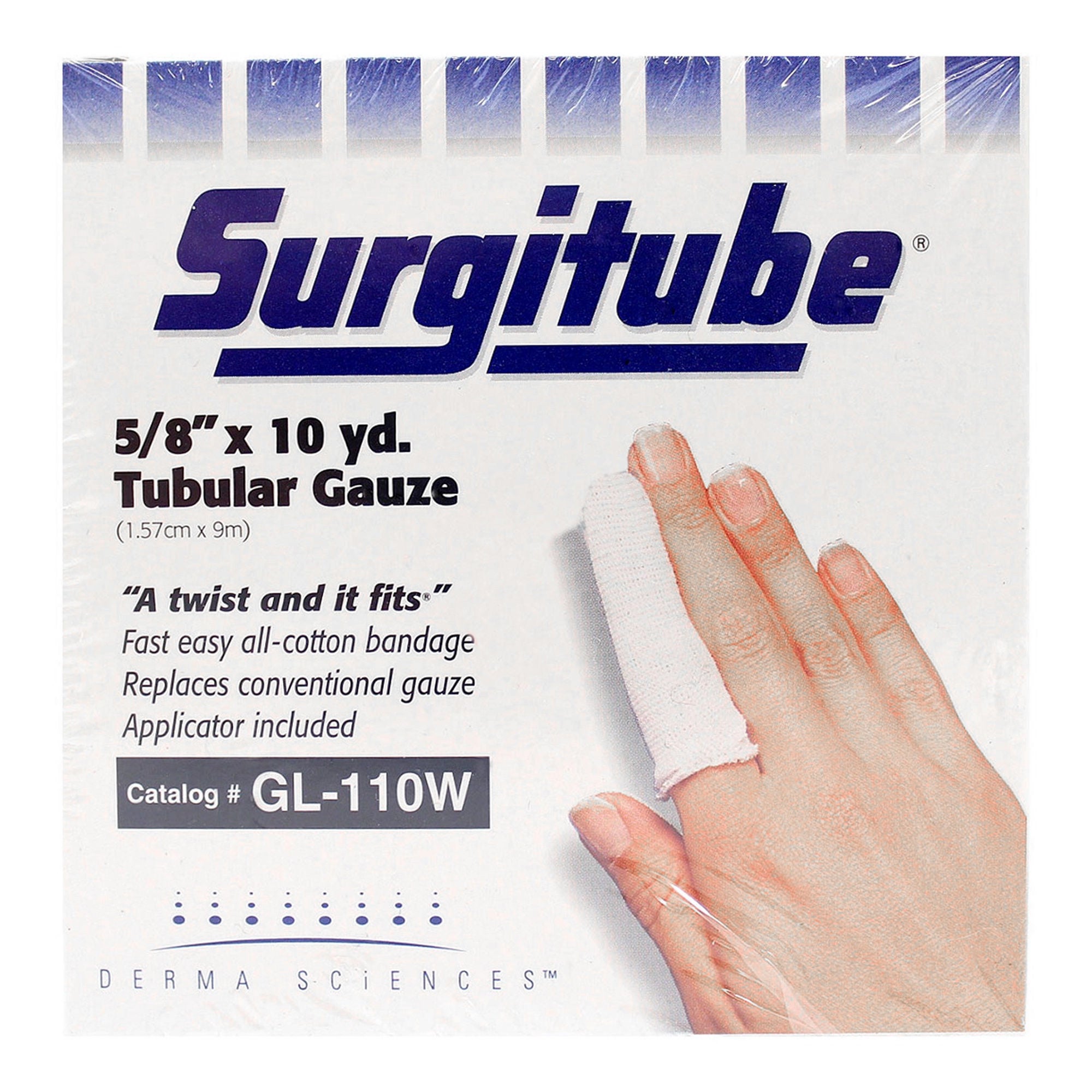Surgitube® Tubular Retainer Dressing, Size 1, 5/8 Inch x 10 Yard