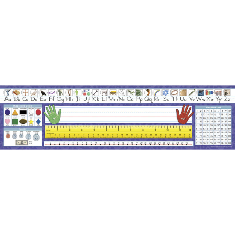 Christian Primary Traditional Manuscript Desk Plates, Pack of 36