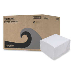 Boardwalk, Dinner, Napkins, 1 ply, White