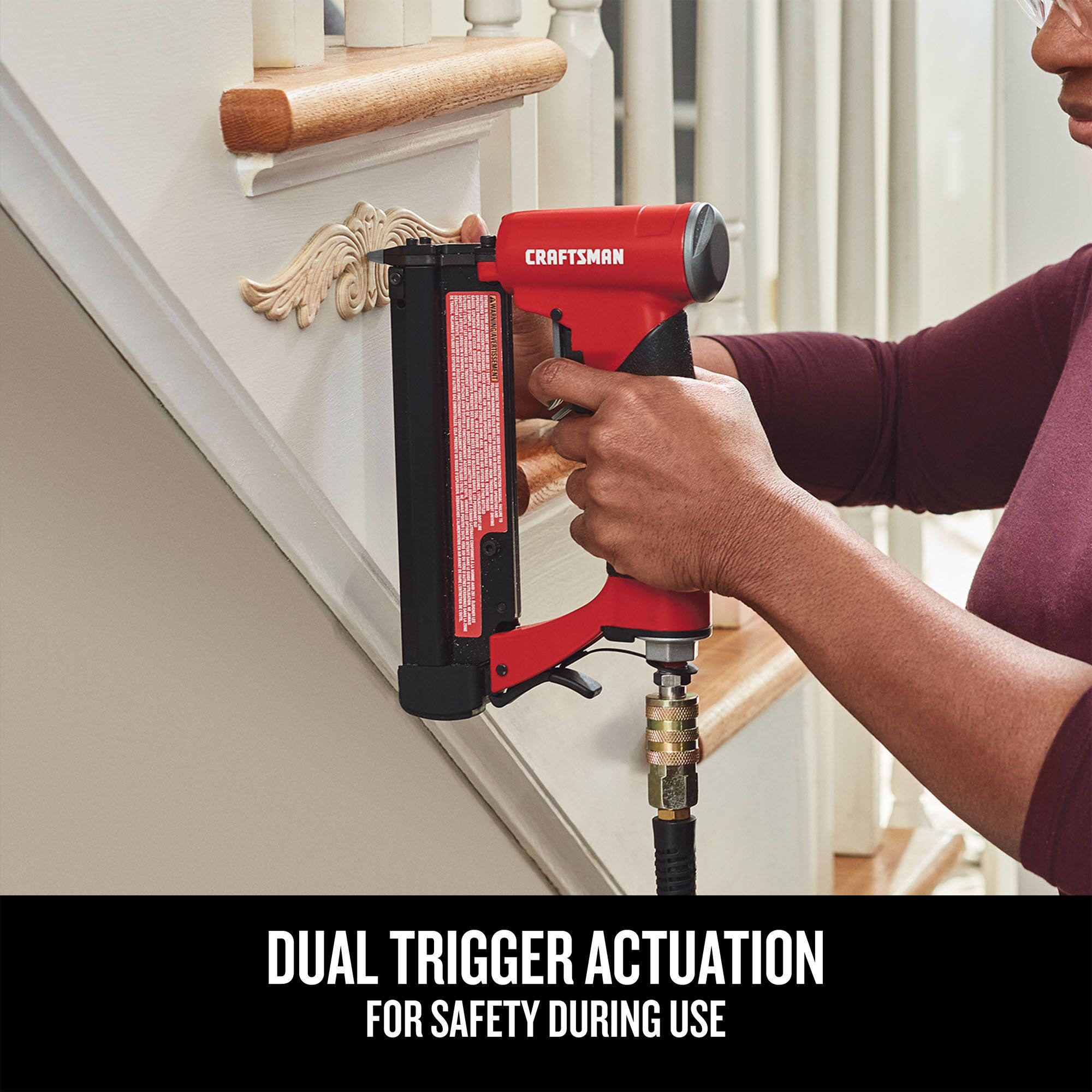 Graphic of CRAFTSMAN Nailer: Pin highlighting product features