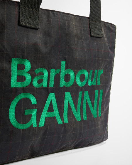 Barbour x GANNI Waxed Tote Bag