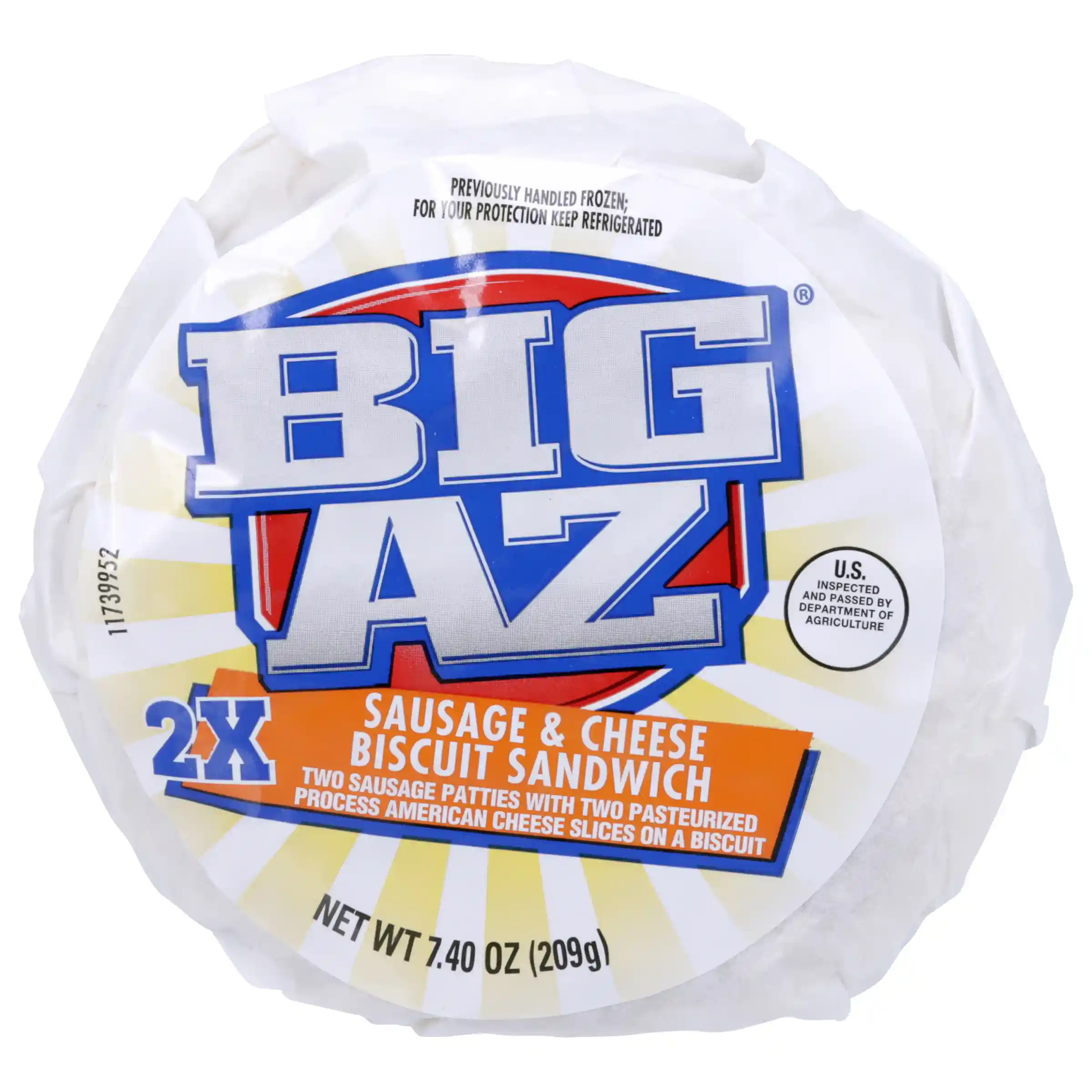 BIG AZ® Double Sausage and Cheese Biscuit Sandwich_image_3