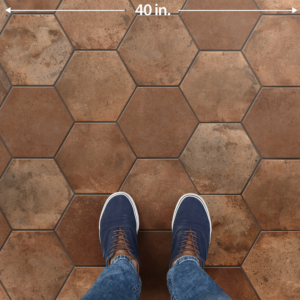 Archai Hex Bold 9-1/8 in. x 10-1/2 in. Porcelain Floor and Wall Tile