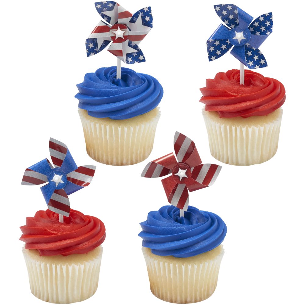 Image Cake Red, White and Blue Pinwheels