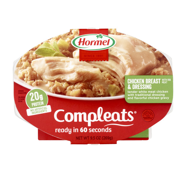 HORMEL(r) COMPLEATS(r) Chicken & Dressing, 6/9.5oz. . C1CB - Front Center Inner Pack (Hi Res)