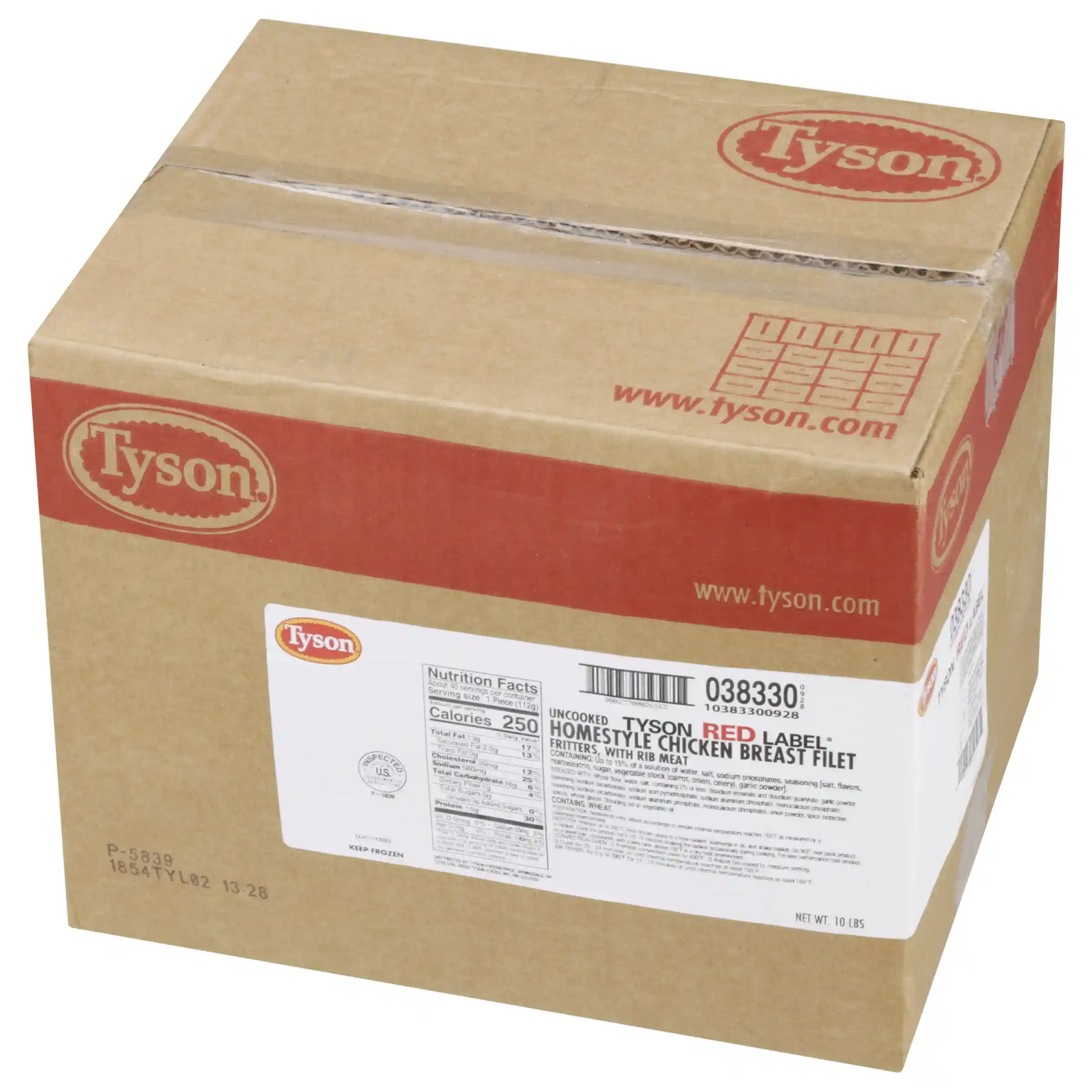 Tyson Red Label® Uncooked Homestyle Chicken Breast Filet Fritters, 4 oz._image_5