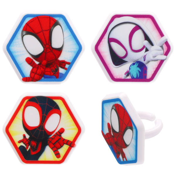 Marvel Spidey and His Amazing Friends Swing On Cupcake Rings