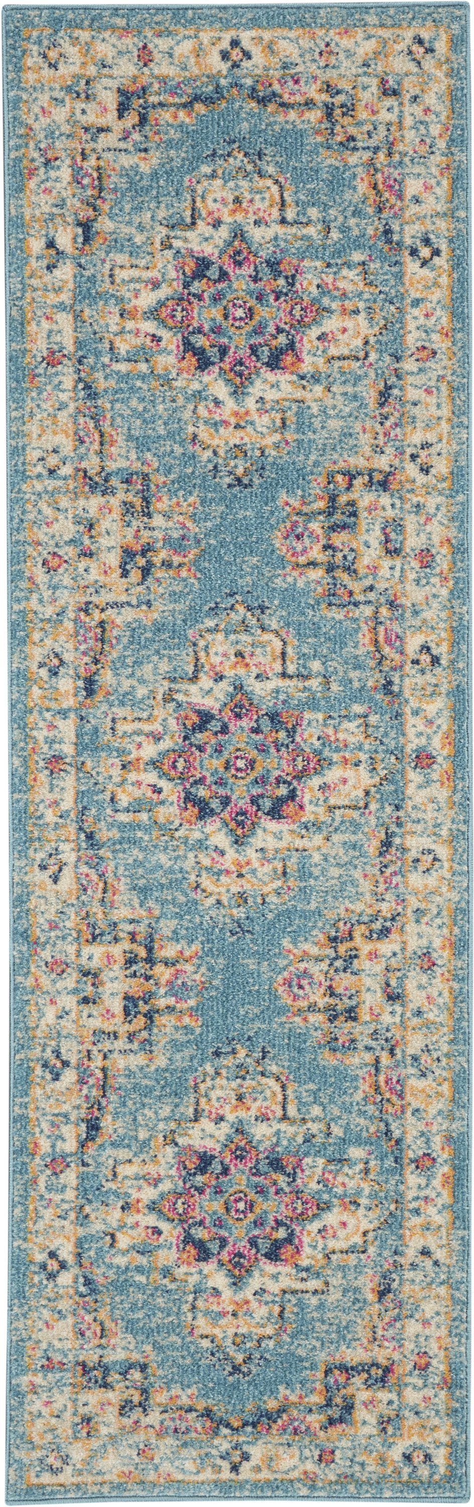 Nourison Passion 1'10" x 6' Light Blue Bohemian Indoor Rug