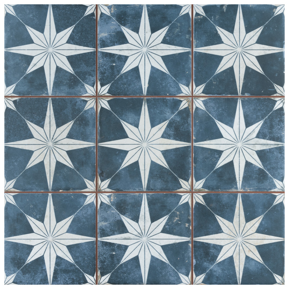 Harmonia Kings Star Sky 13 in. x 13 in. Ceramic Floor and Wall Tile