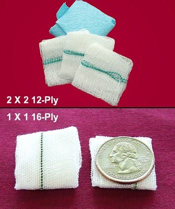 First Aid SPONGE, GAUZE 12PLY 2"X2" (10/PK)