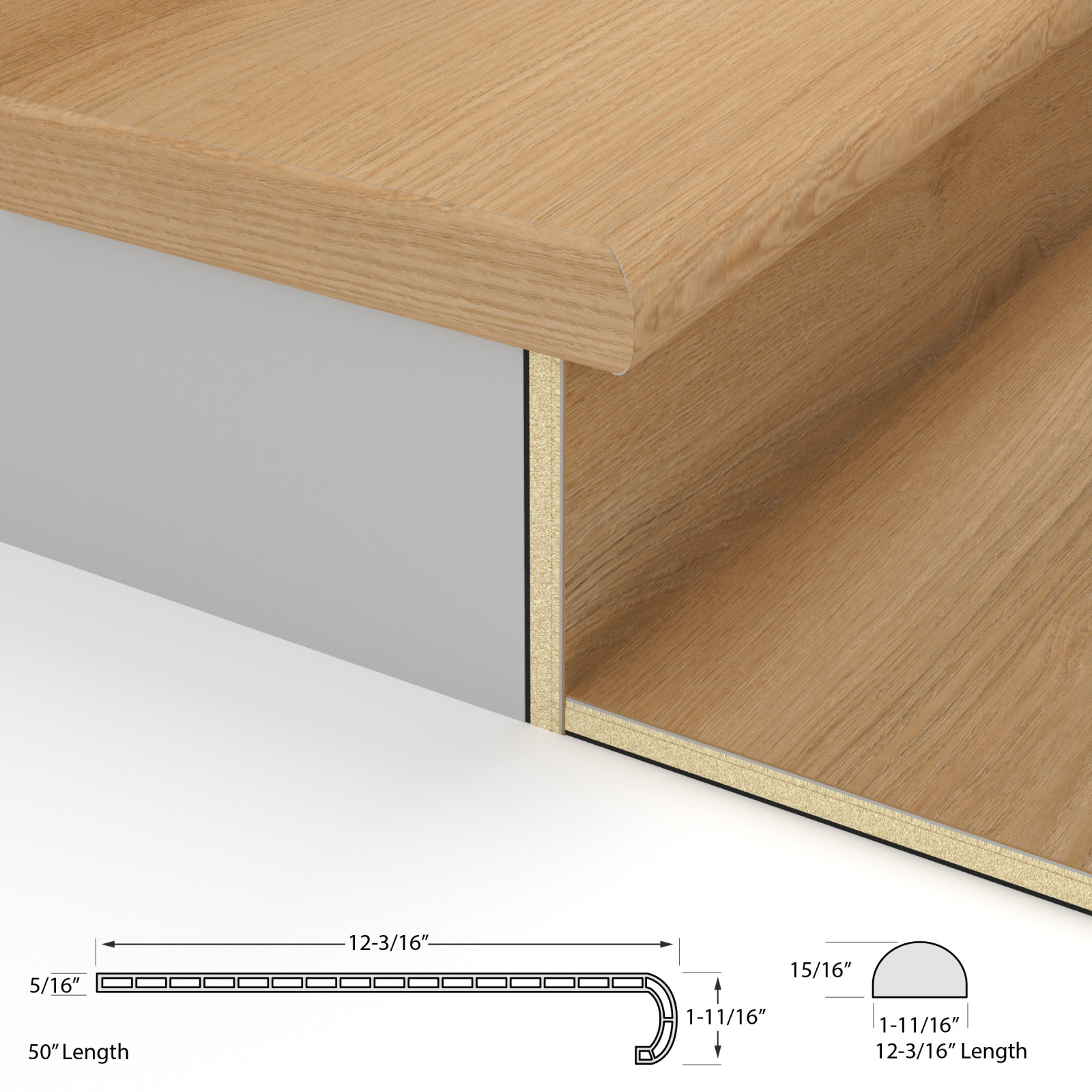 Seas the Day Stair Tread w/ Cap Vinyl Universal view 4