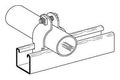 Strut Clamp Rigid Aluminum Stainless Steel B2000 Series 1-1/2 in 1-1/2 in. Jaw Pipe and Conduit Clamp