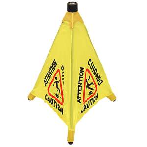 Impact, Pop Up, English/Spanish, Wet <em class="search-results-highlight">Floor</em> Cone, Yellow, 20"