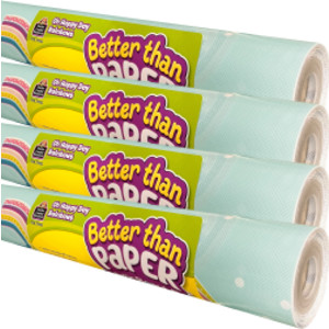 Better Than Paper Bulletin Board Roll, Oh Happy Day Rainbows, 4-Pack