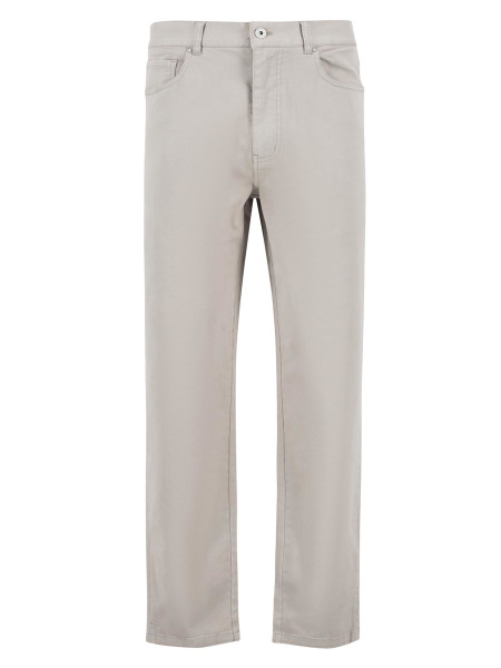 Pantaloni in tessuto stretch lavato dalla vestibilità regular
