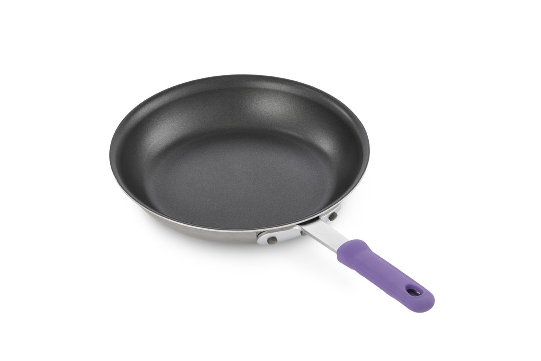 12-inch Tribute® 3-ply frying pan with Ceramiguard® II nonstick coating and purple silicone handle