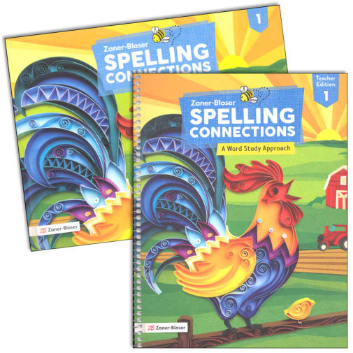 Zaner-Bloser Spelling Connections Grade 1 Home School Bundle (2022)