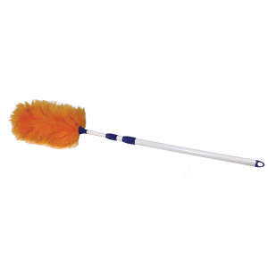 Impact, 33-60" White Handle, Multi-Colored Duster, Lambswool, Orange, 11 in