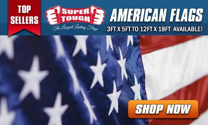 Top Seller Super Tough American Flags Many Sizes Available From 3' x 5' to 20' x 38' Shop Now!