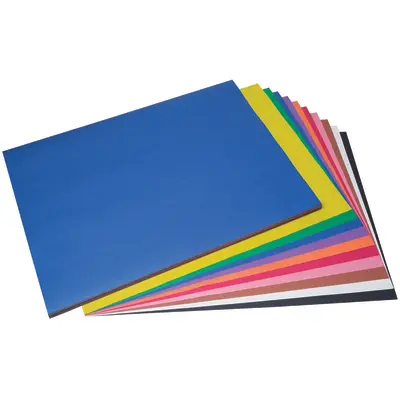Prang (Formerly SunWorks) Construction Paper, 10 Assorted Colors, 24" x 36", 50 Sheets