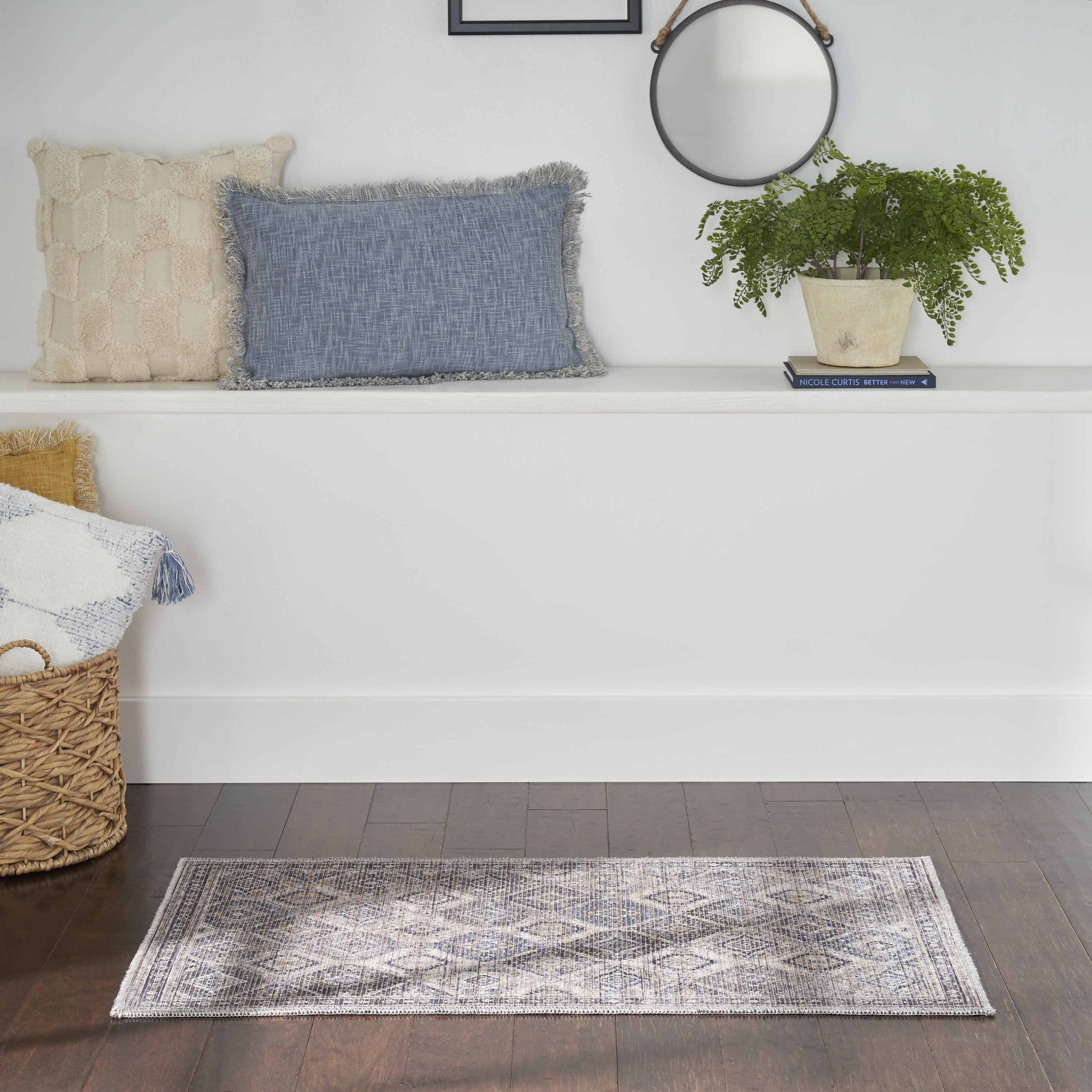 Nourison New Concept Washables 2' x 3'9" Ivory Latte Vintage Indoor Rug