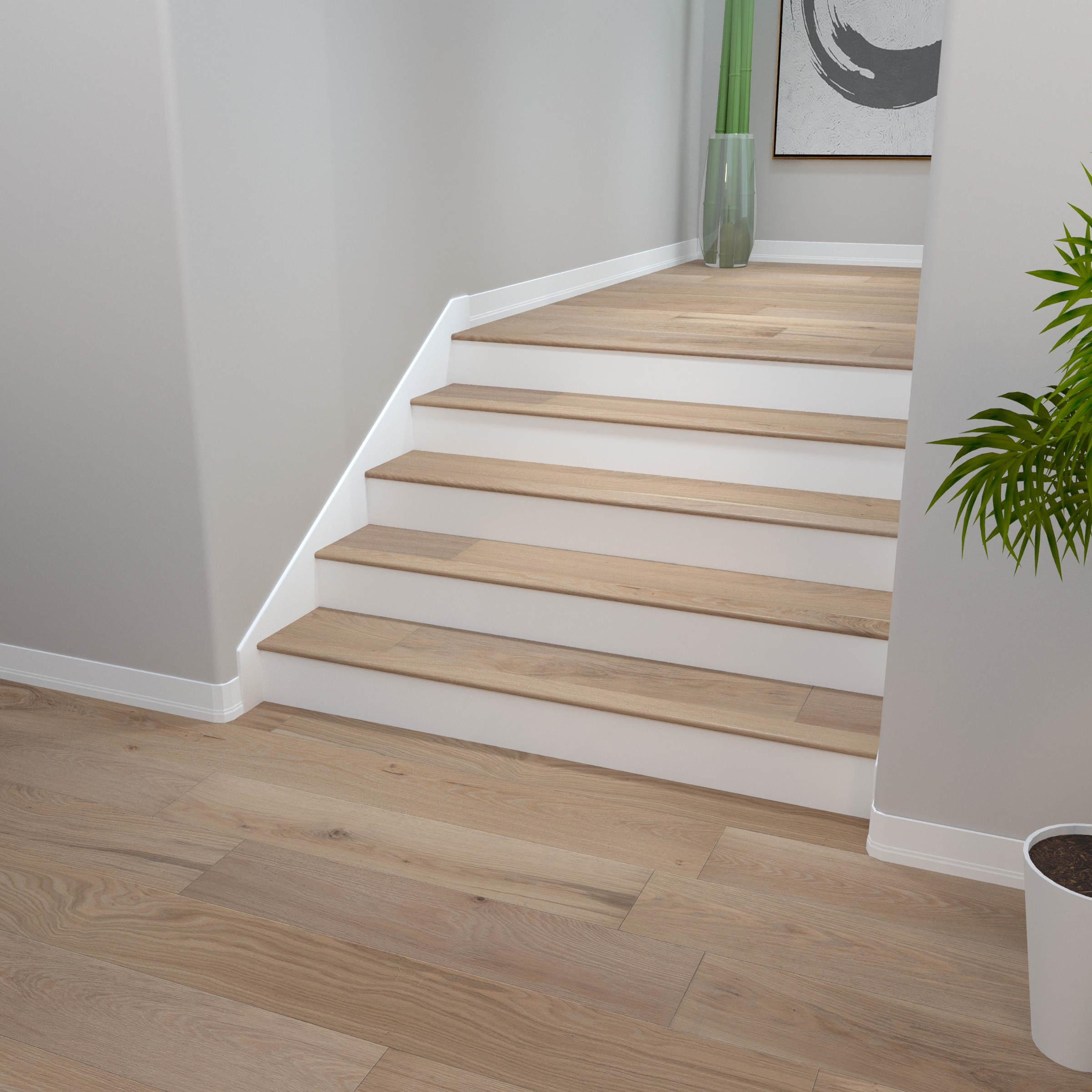 Semillon Surf Cali Hardwoods Stair Nosing Flush view 2